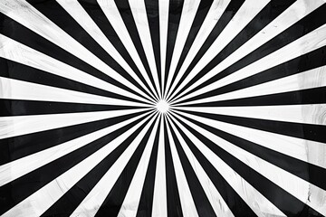 Dynamic starburst pattern, striking black and white contrast, intricate radial lines radiating outward, creating a sense of energy and movement in a bold visual display.
