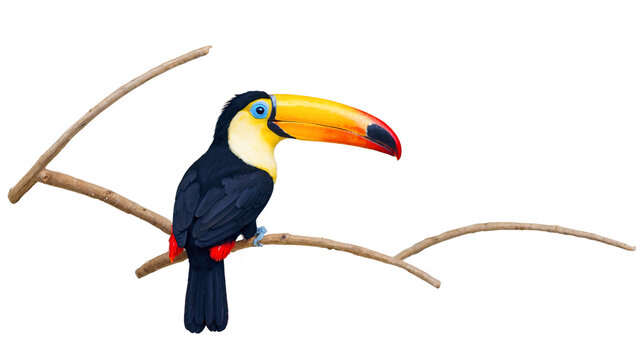 recommend clip art: Toucan isolated on white