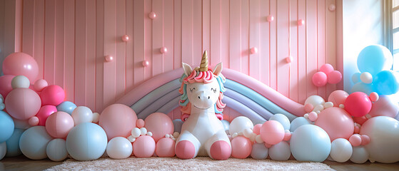 Magical Unicorn Balloon Decor for Birthday Party or Baby Shower