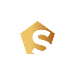 Letter S logo design vector with universal form and creative idea icon