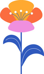 Flat geometric flower