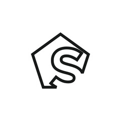 Letter S logo design vector with universal form and creative idea icon