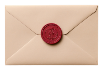PNG Wax seal stamp mockup envelope mailbox correspondence.