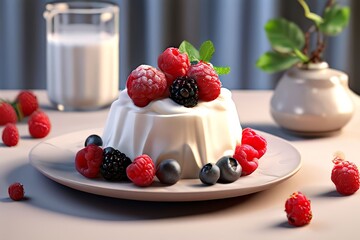 raspberry and cream dessert