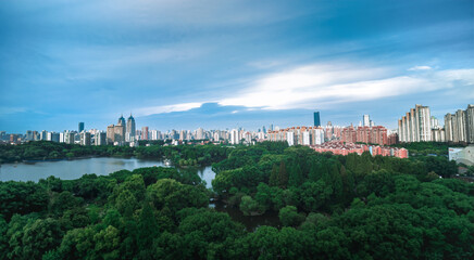 Fototapeta premium panorama of Shanghai'city, in Putuo