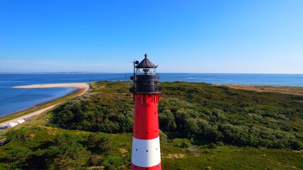 Island of Sylt - Hörnum lighthouse - aerial photo