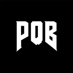 PQB letter logo design for technology company. PQB logo design black and white color combination. PQB logo, PQB vector, PQB design, PQB icon, PQB alphabet. PQB typography logo design.