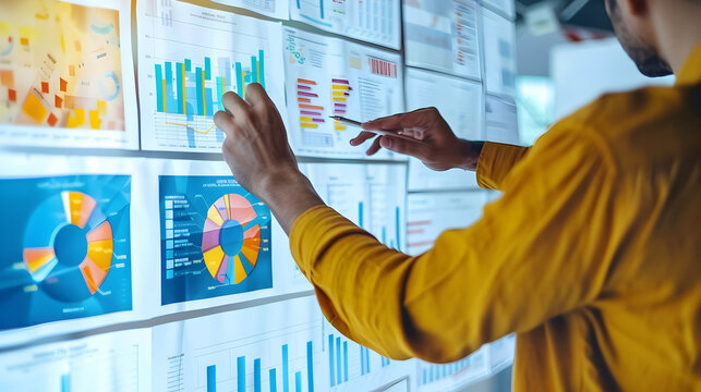 Data-Driven Decision-Making, data-driven decision-making with an image showing businesses analyzing market trends