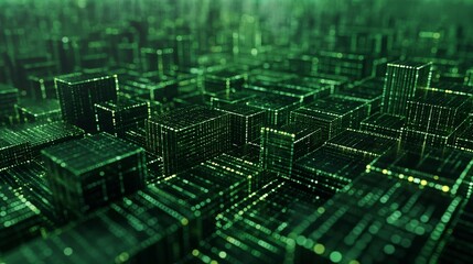 Obraz premium abstract green electronic circuit board