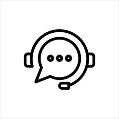 Hotline icon. Simple operator logotype graphic unique design isolated on white background.