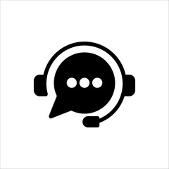 Hotline icon. Simple operator logotype graphic unique design isolated on white background.