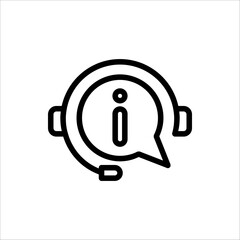 Hotline icon. Simple operator logotype graphic unique design isolated on white background.