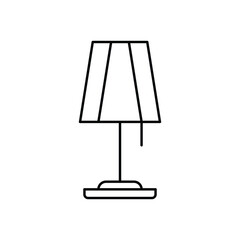 Table lamp line vector design template and illustration