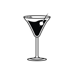 Cocktail icon. Cocktail Icon Vector. Cocktail drink.
