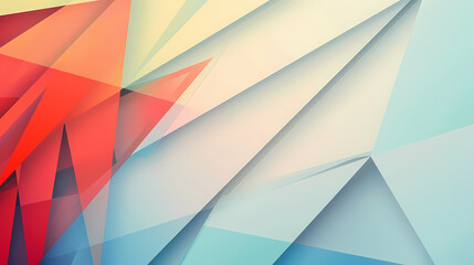 Obraz premium Abstract geometric background with colorful overlapping shapes and gradients.