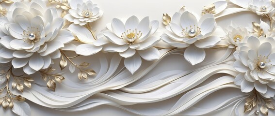 Digital illustration white background wavy pattern is made up fa