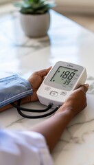 Monitoring Blood Pressure at Home for Regular Health Checkups with Automatic Digital Monitor