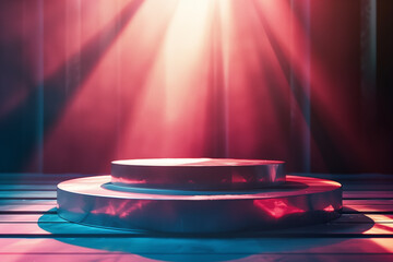 stage with curtains and spotlight