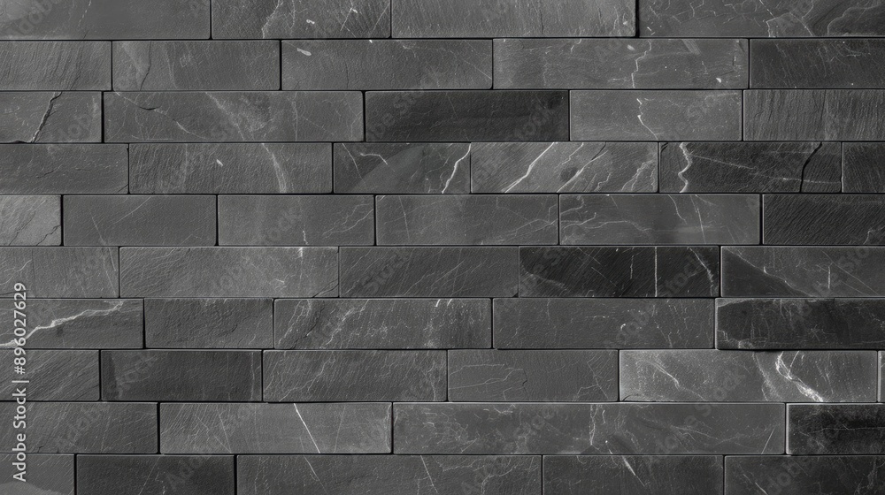 Poster a close-up view of a wall constructed of numerous black cubes of varying sizes and arrangements, cre