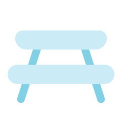 picnic table icon for illustration