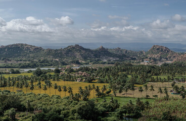 Obraz premium View of the Vijayanagara area. Karnataka. India.
