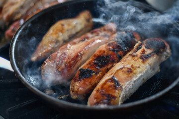 grilled meat on the grill
