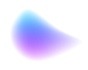 Gradient aura, grain neon blob with noise effect vector illustration.  Abstract color watercolor blur mesh shape on white background. Set of defocused soft color gradient circles for creative graphic 