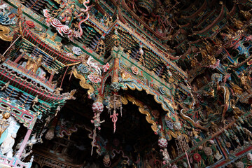 Naklejka premium Shanxi Linfen Xiaoxitian, China Tourist Attractions, Ancient Architecture Religious Temples
