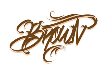 BROWN hand writing style design