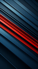 Obraz premium Red Lines Bars on Blue Background, Abstract Image, Texture, Pattern Background, Wallpaper, Smartphone Cover and Screen, Cell Phone, Computer, Laptop, 9:16 and 16:9 Format