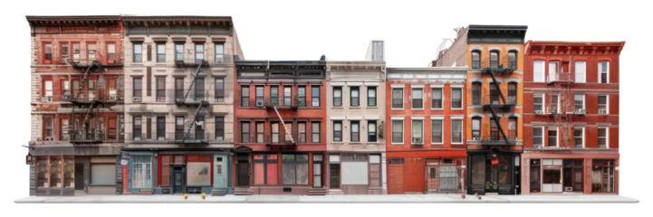 PNG  Colorful urban building facade