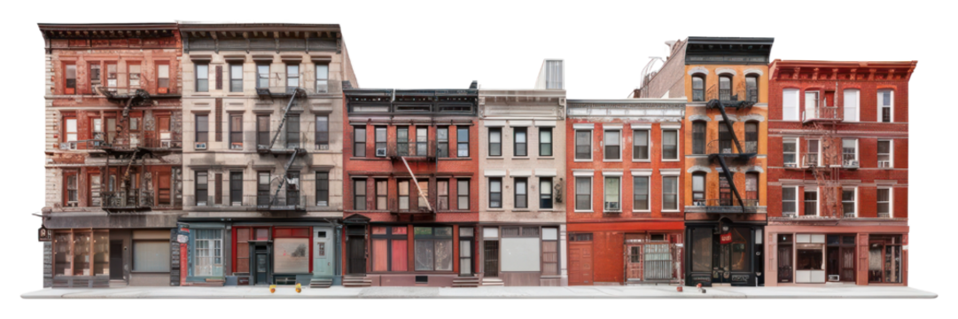 PNG  Colorful urban building facade