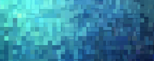Fototapeta premium Abstract pixelated blue mosaic pattern