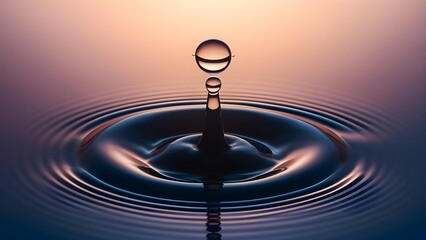 Close-Up of a Water Drop in Slow Motion