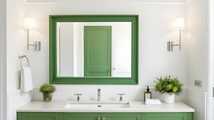 mirror in bathroom