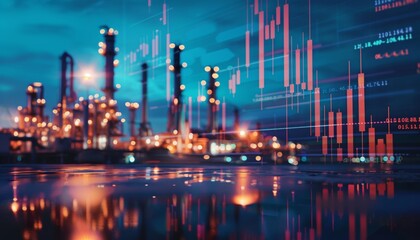 Petrochemical industry growth  oil price surge, increased production, and investment data banner