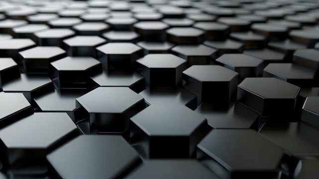 A mesmerizing pattern of interlocking hexagons appearing to float above each other.