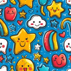 Playful Kids' doodles. Generative AI