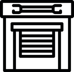 Garage door being opened with automatic remote control system