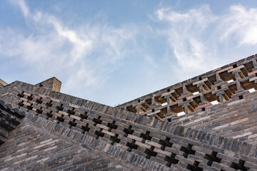 Twin Pagodas of Yongzuo Temple in Taiyuan, Shanxi: Twin towers with surrounding buildings