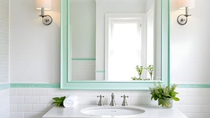 Fototapeta premium mirror in bathroom