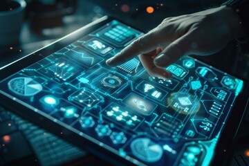 Modern Digital Mortgage Application Concept Illustrating Convenience and Financial Efficiency