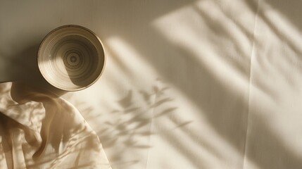 Tablecloth background with natural light