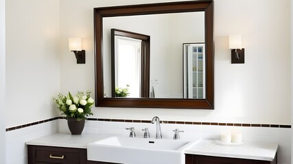 mirror in bathroom