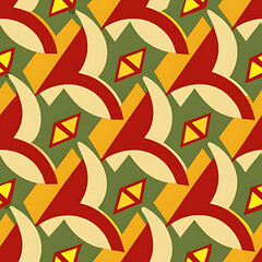 Vibrant Abstract Geometric Seamless Patterns for Modern Decor