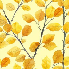 Obraz premium Botanical watercolor pattern. Generative AI