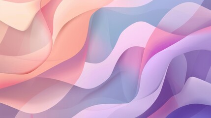 Fototapeta premium A vector graphic of an abstract background, composed of interlocking organic shapes with a harmonious color palette of pastel shades