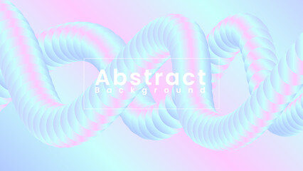 Pastel Holographic Gradient Background with 3D Fluid Shapes 