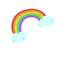 rainbow and clouds