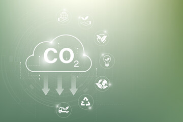 Sustainable business on networked connection vector illustration on green background. ESG icon concept .Environmental,Social and Corporate Government.